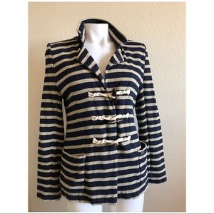 🛑SALE🛑 Navy Striped Jacket Claw Buttons Large